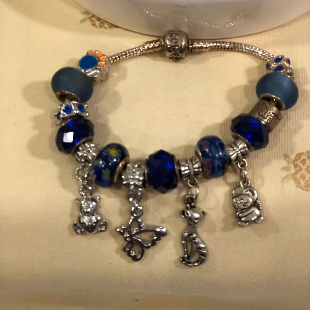 Silver Tone European Style Charm Love Bracelet